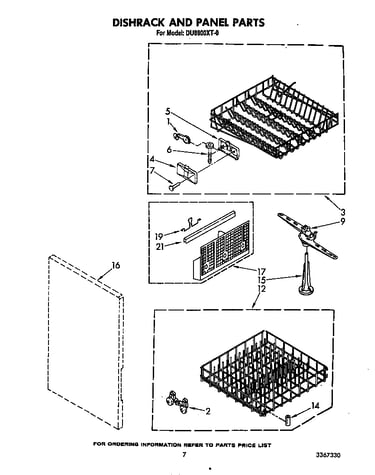 Dishrack and panel