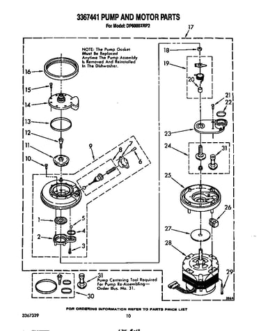 3367441 pump and motor