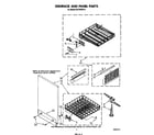 Whirlpool DU7500XR2 dishrack and panel diagram