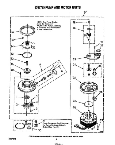 3367725 pump and motor