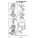 Whirlpool DP1098XRW1 pump and motor diagram