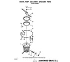 Whirlpool DU5500XR1 heater, pump and lower sprayarm diagram