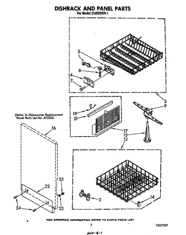 Dishrack and panel