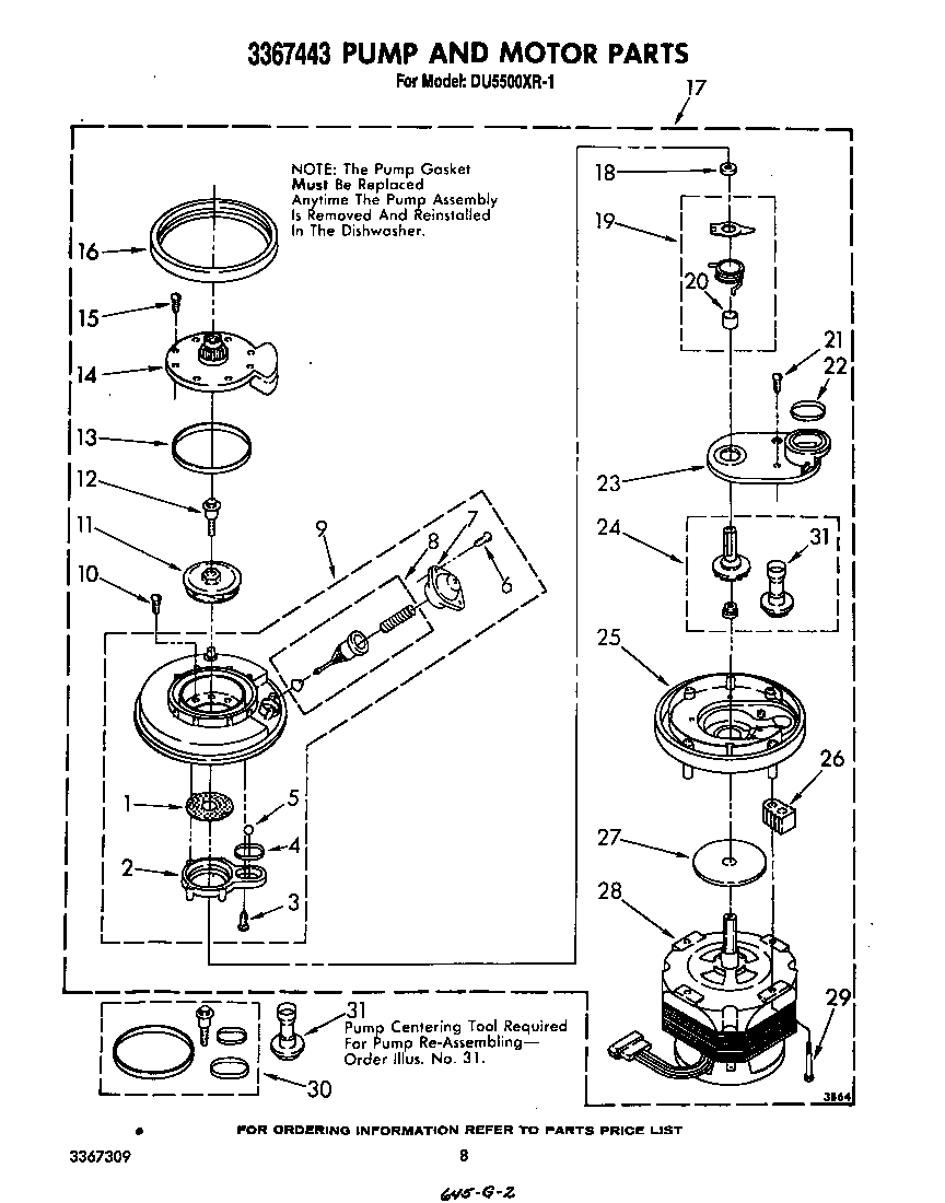 3367443 pump and motor
