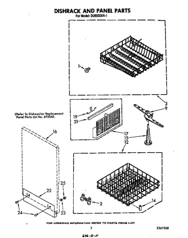 Dishrack and panel