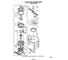Whirlpool DU4500XR2 pump and motor diagram
