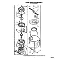Whirlpool DU4000XR2 pump and motor diagram