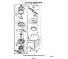 Whirlpool DU1098XRW1 pump and motor diagram