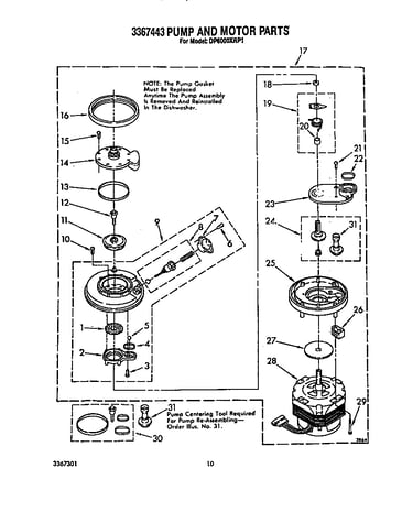 3367443 pump and motor