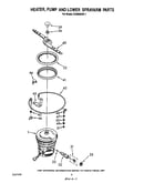 Heater, pump and lower spray arm