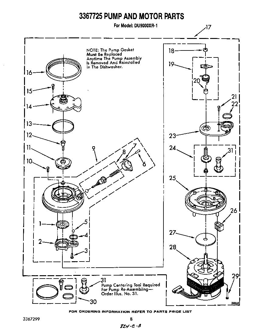 3367725 PUMP AND MOTOR