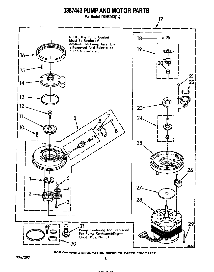 3367443 PUMP AND MOTOR