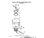 Whirlpool DU9450XT2 heater, pump and lower spray arm diagram