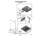 Whirlpool DU9400XT4 dish rack and panel diagram