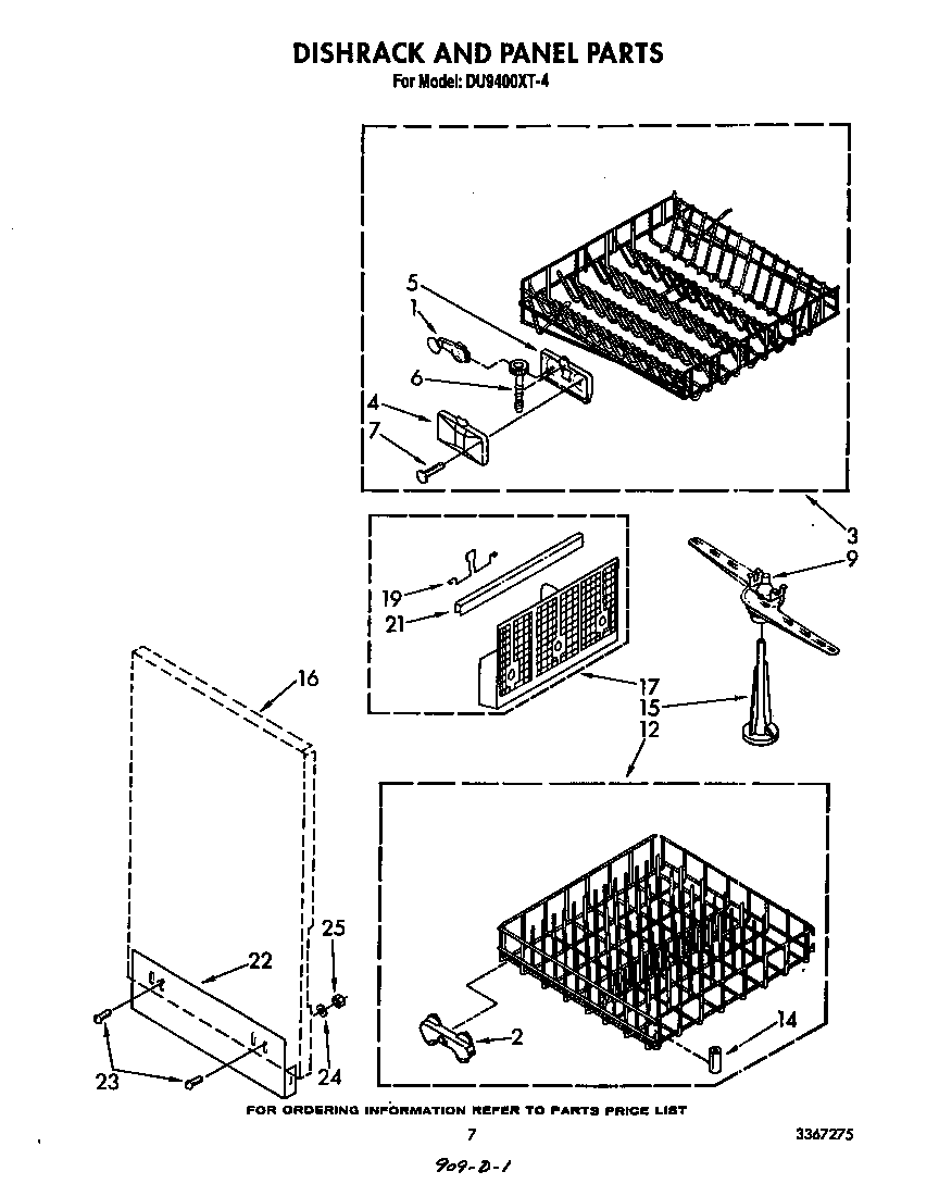 Dish rack and panel