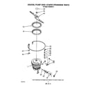 Whirlpool DU9200XT4 heater, pump and lower sprayarm diagram