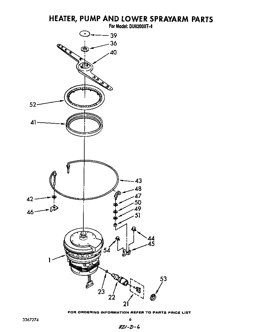 Heater, pump and lower sprayarm