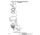 Whirlpool DU8950XT3 heater, pump and lower spray arm diagram