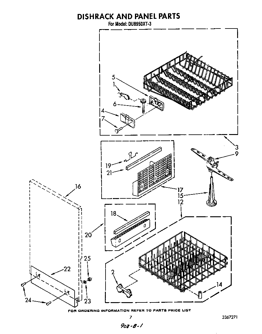Dish rack and panel