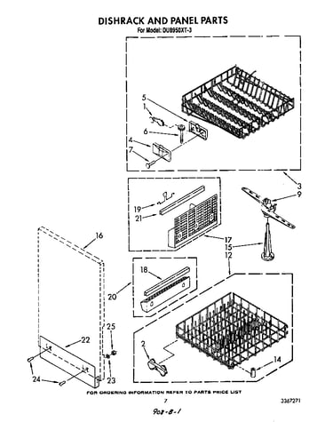 Dish rack and panel