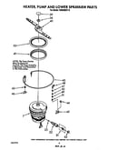 Heater, pump and lower spray arm