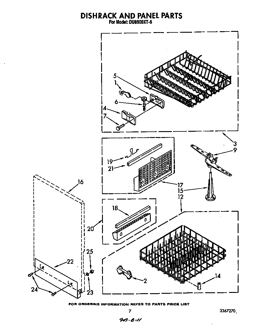 Dish rack and panel