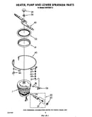 Heater, pump and lower spray arm