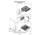 Whirlpool DU8700XT5 dish rack and panel diagram