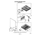 Whirlpool DU8570XT2 dish rack and panel diagram