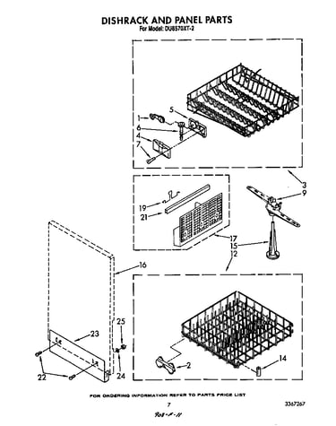 Dish rack and panel