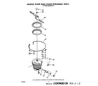 Whirlpool DU8550XT5 heater, pump and lower spray arm diagram