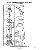 Heater, pump and lower spray arm