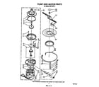 Whirlpool DU8116XT4 pump and motor diagram