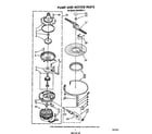 Whirlpool DU8100XT4 pump and motor diagram