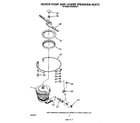 Whirlpool DU7800XS6 heater pump and lower spray arm diagram