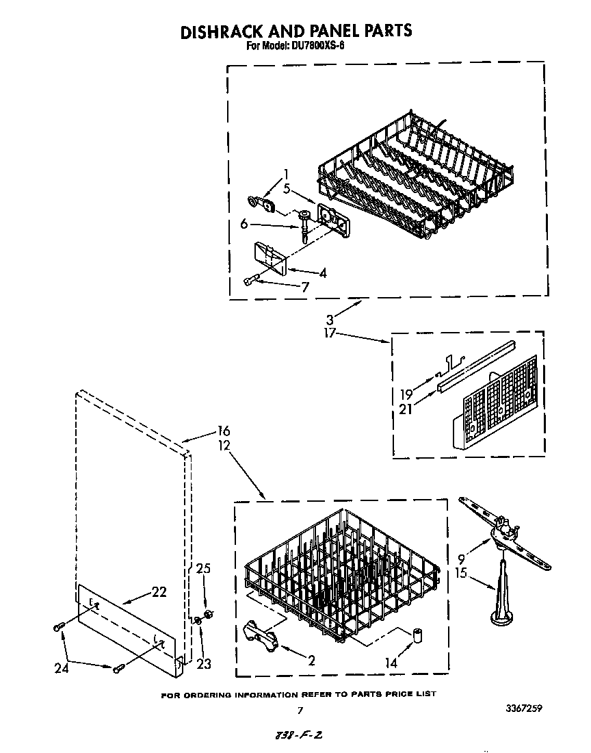 Dishrack and panel