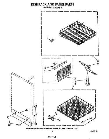 Dish rack and panel