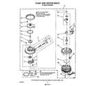 Whirlpool DU7600XS6 pump and motor diagram
