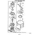 Whirlpool DU3040XP1 pump and motor diagram