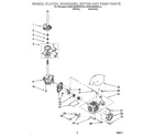 KitchenAid KAWL500WWH0 brake, clutch, gearcase, motor and pump diagram