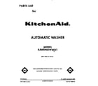 KitchenAid KAWE960WWH1 front cover diagram