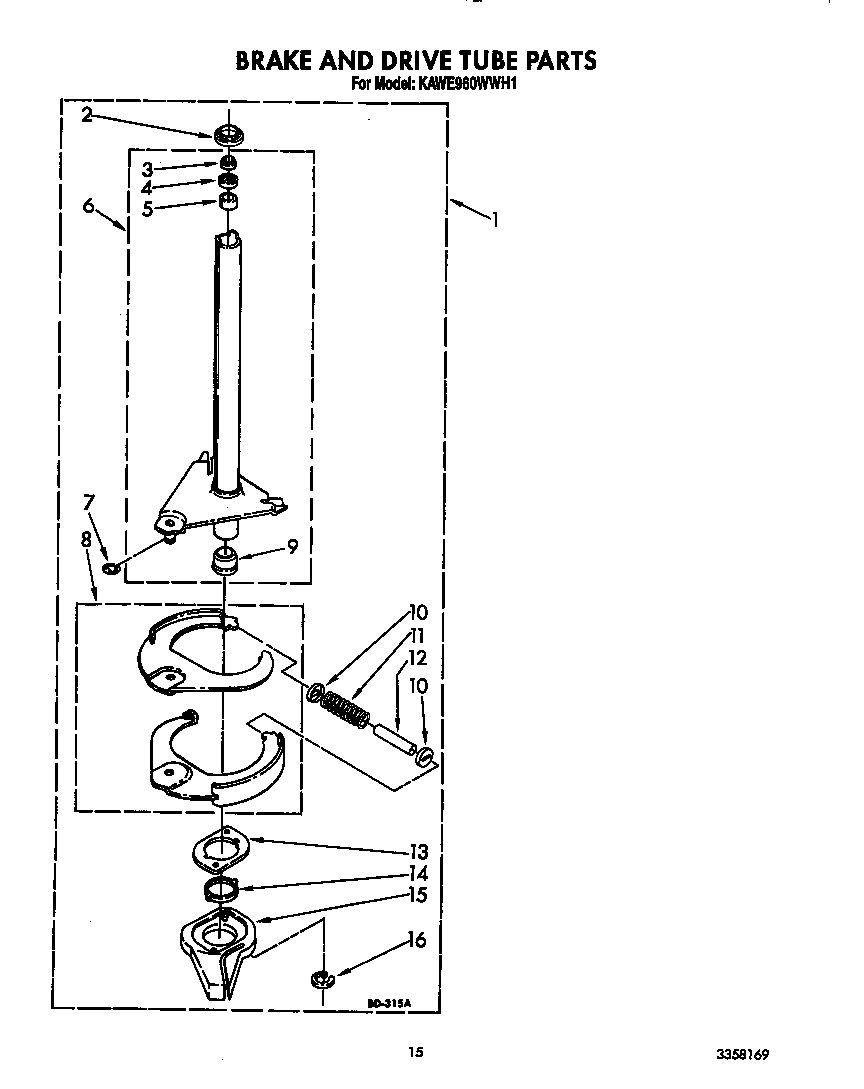 Brake and drive tube