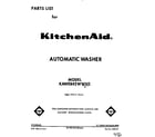 KitchenAid KAWE842WWH2 front cover diagram
