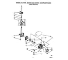 KitchenAid KAWE842WWH2 brake, clutch, gearcase, motor and pump diagram