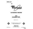 Whirlpool 4LA6300XYW0 front cover diagram
