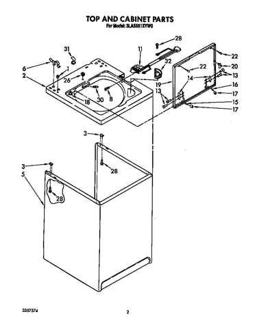 Top and cabinet