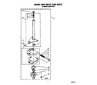Whirlpool 3LA5581XYW0 brake and drive tube diagram