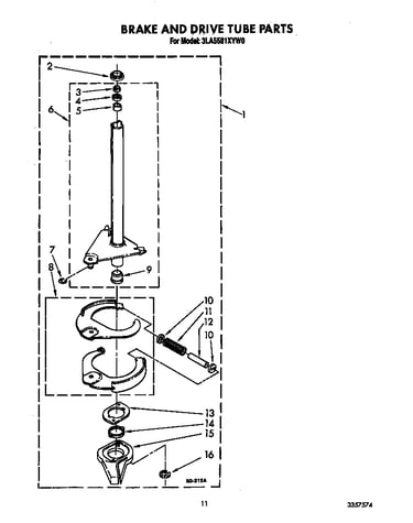 Brake and drive tube