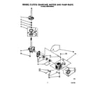 KitchenAid KAWE764WWH2 brake, clutch, gearcase, motor and pump diagram