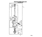 KitchenAid KAWE764WWH2 brake and drive tube diagram